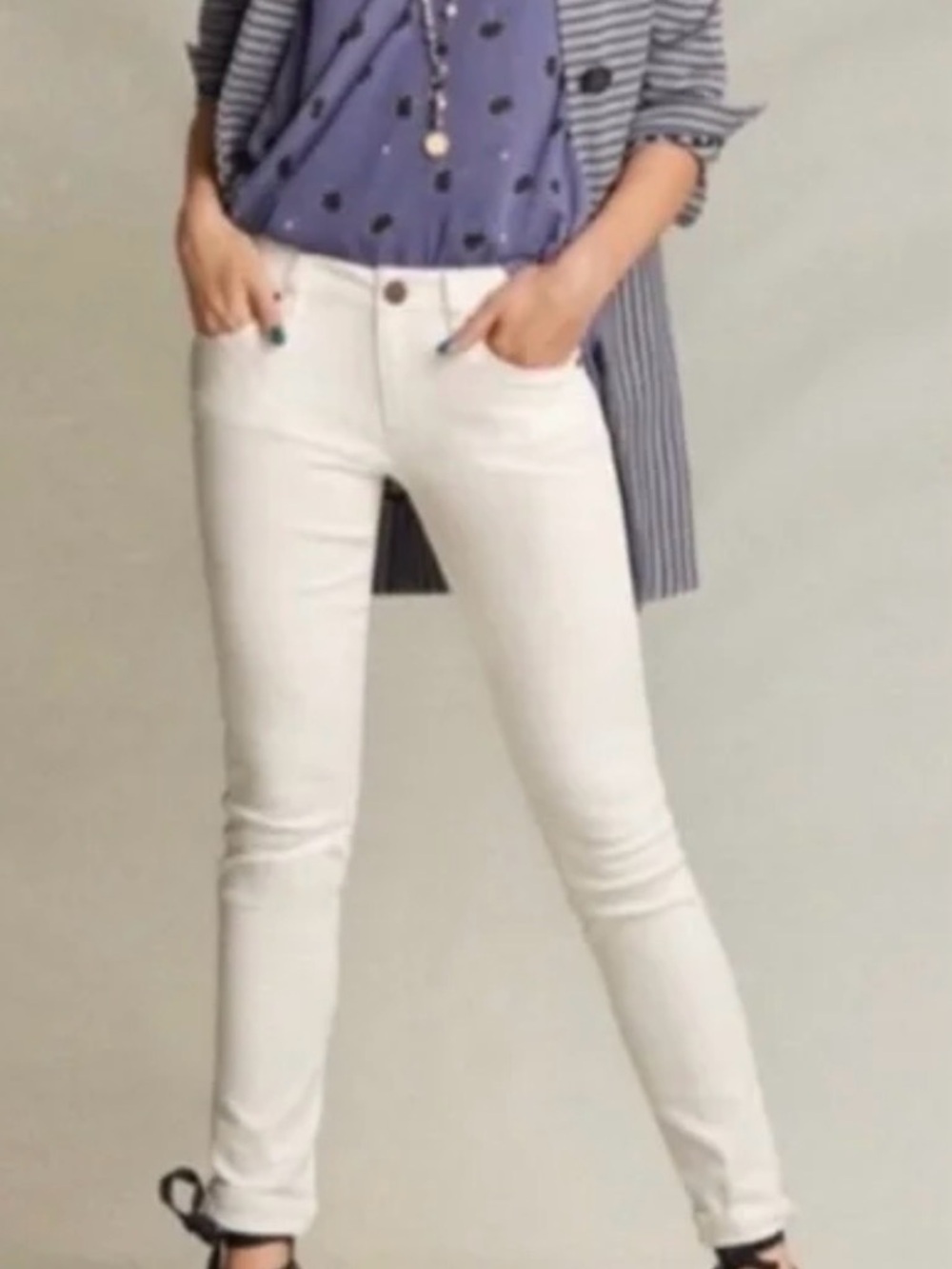 CAbi High Skinny Jeans in White Style 5491